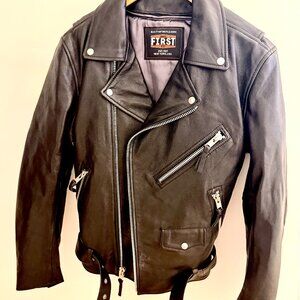 Brand New First MFG Black Leather Jacket (New without Tags)
